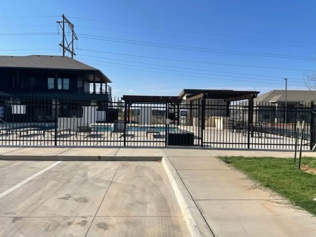 Completed ornamental commercial fencing