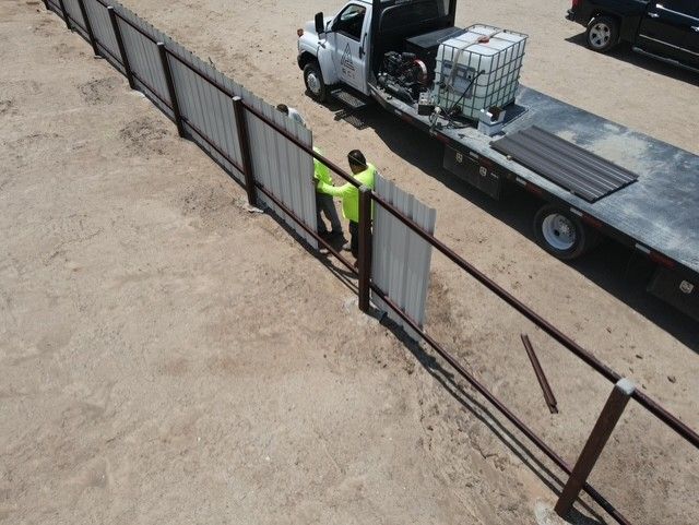 Commercial privacy fence installation